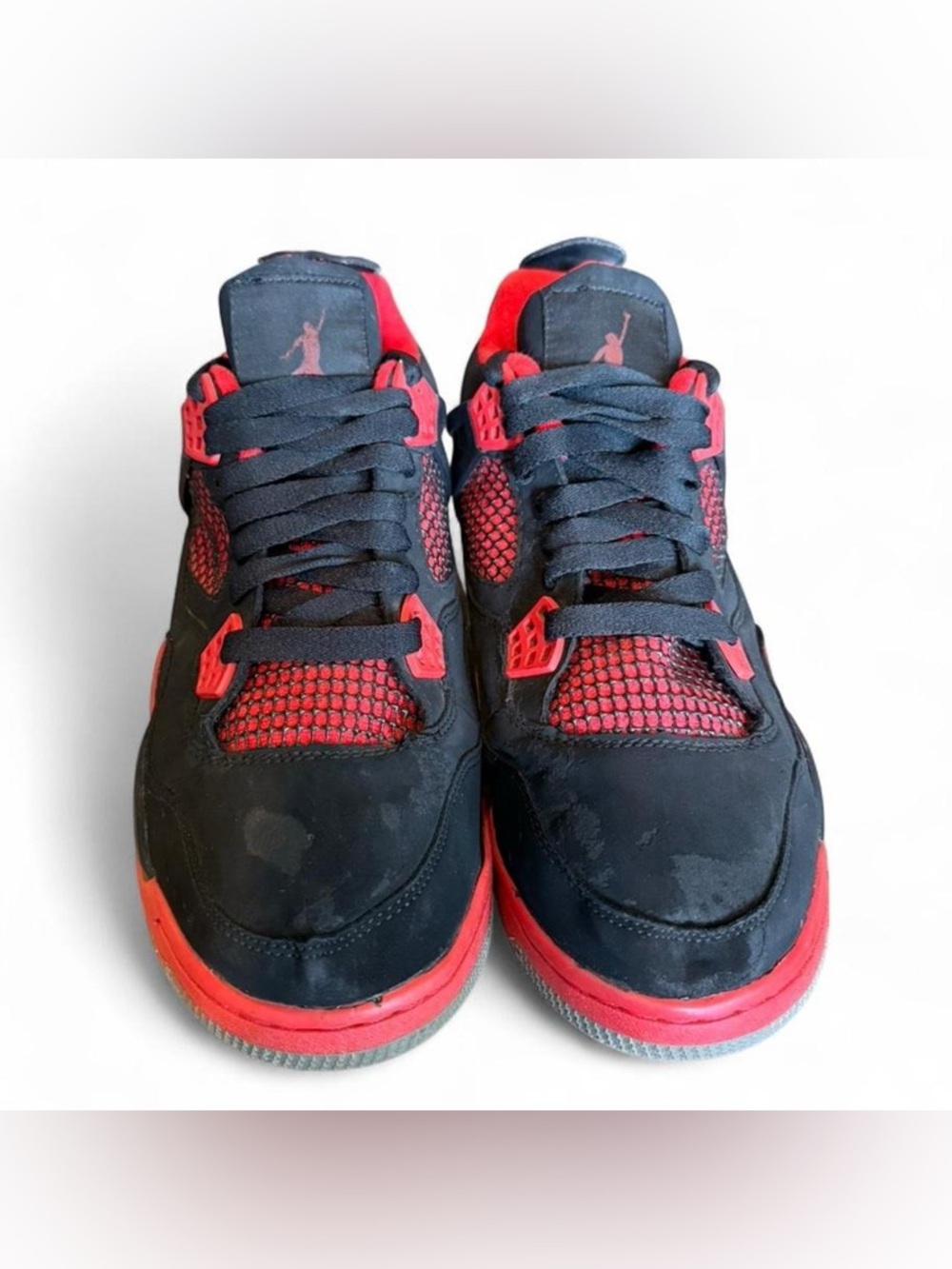 Nike Air Jordan 4 Retro Red Thunder sneakers in black and crimson